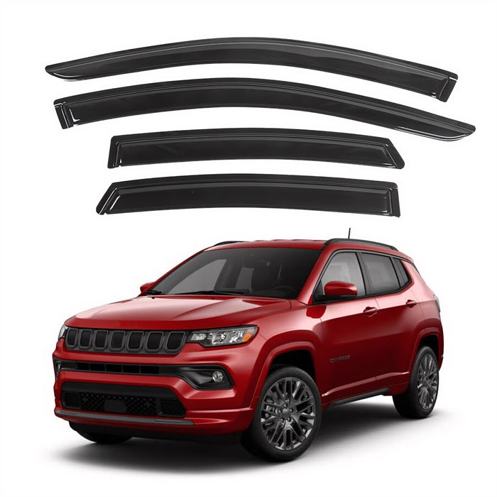 Window Visors for Jeep Compass 2017-2024, 4-Piece